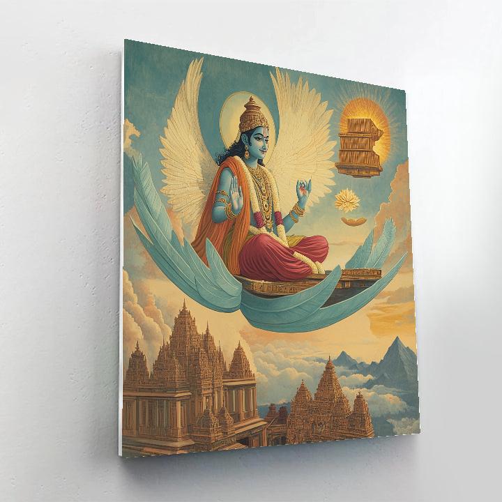 Garuda Delivering The Celestial Library Of Vedas paint by numbers