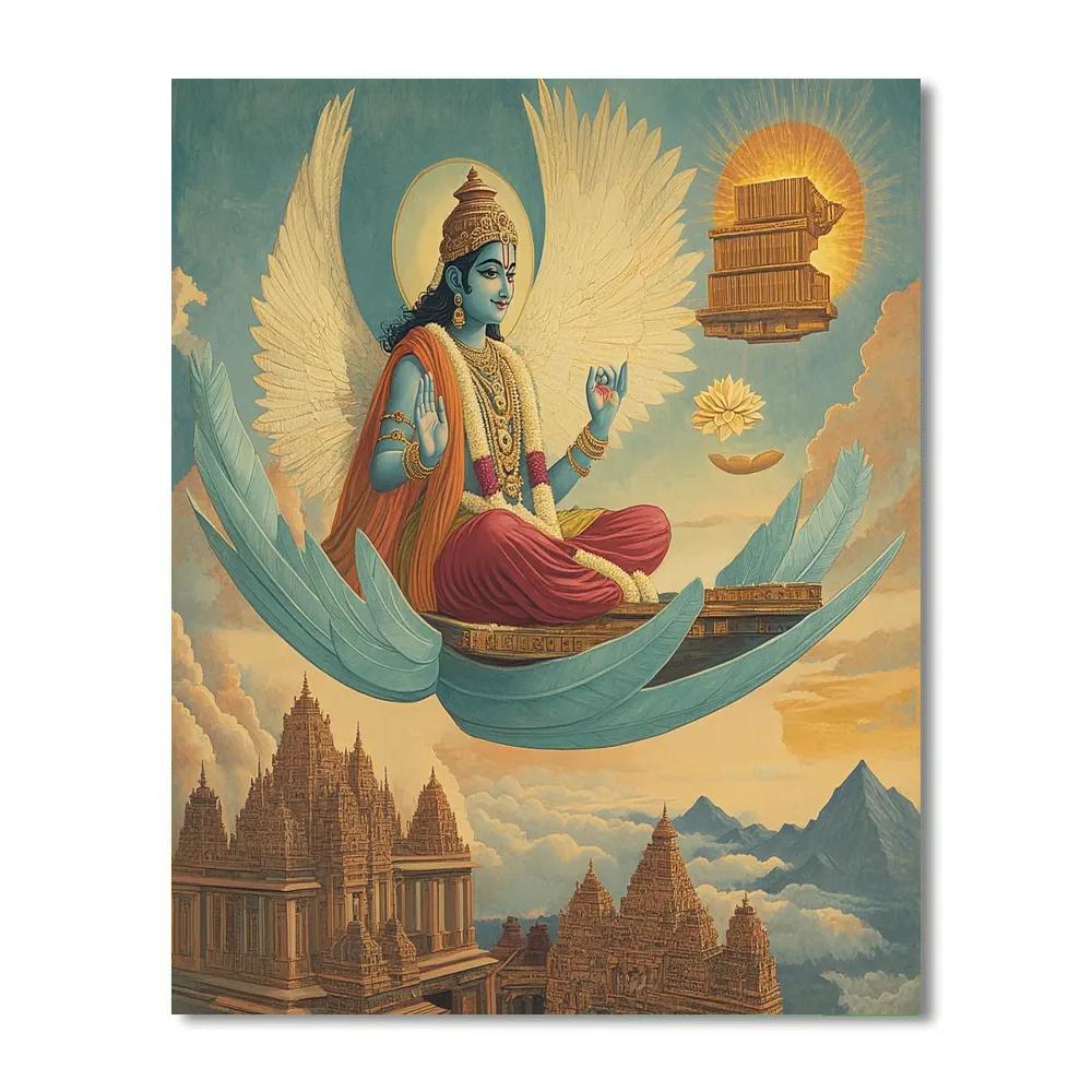 Garuda Delivering The Celestial Library Of Vedas paint by numbers