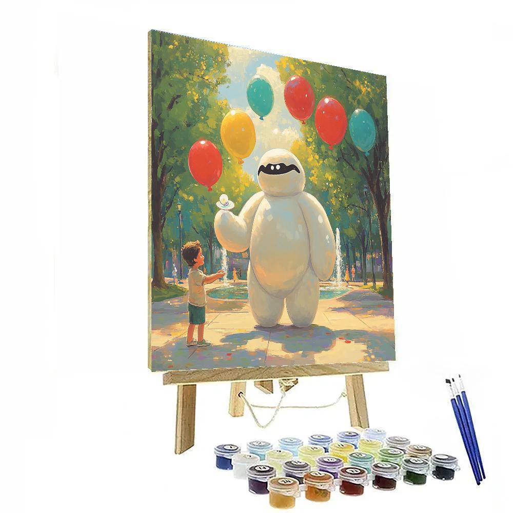 Baymax Balloon Cloud Helper Day DIY paint by numbers