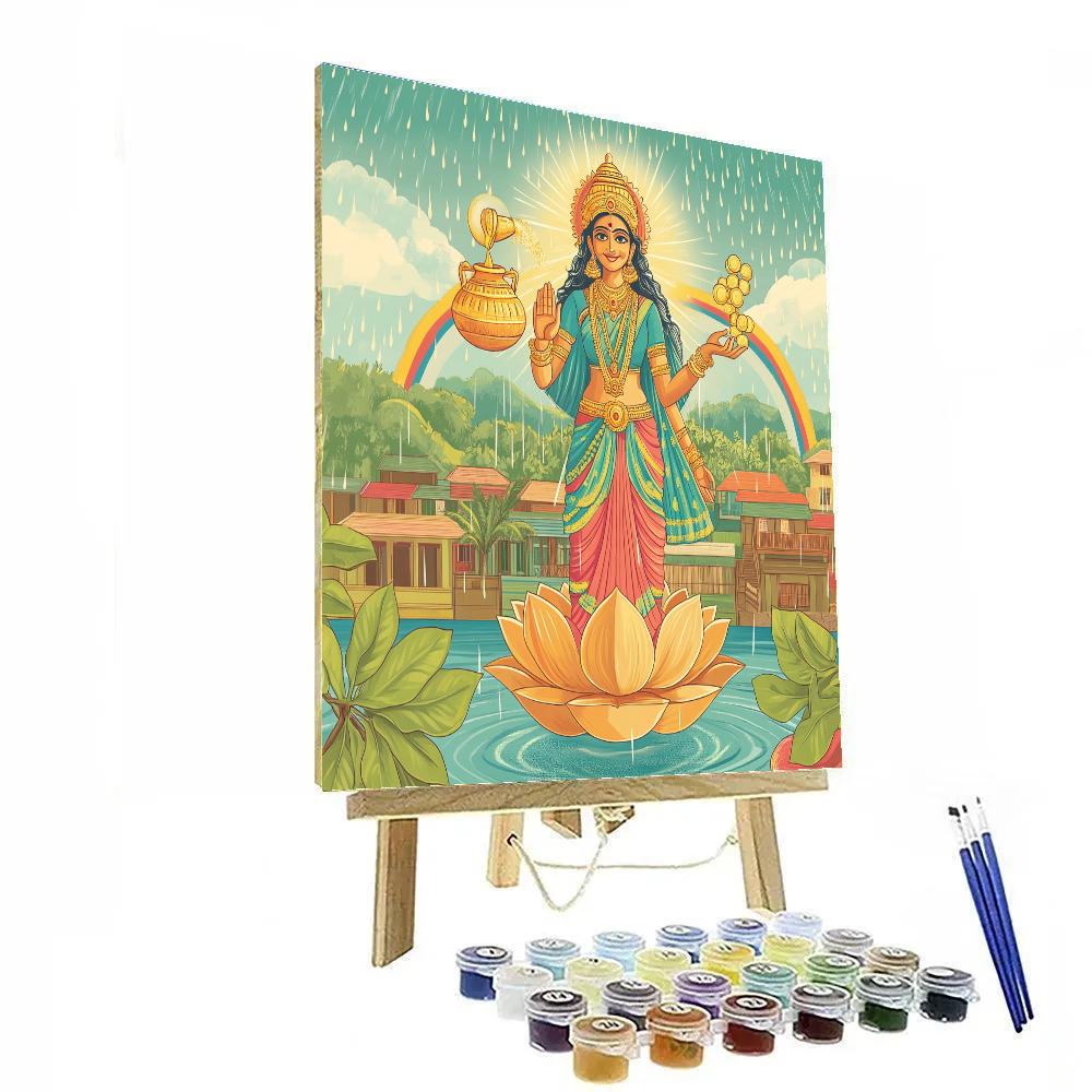 Rain Harvest Of Lakshmi Paint by numbers art