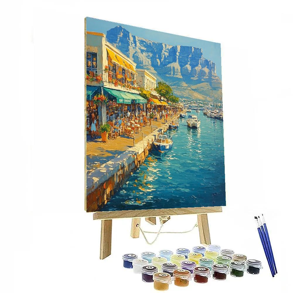 Oceanfront Promenade At V And A Waterfront Cape Town South Africa DIY paint by numbers