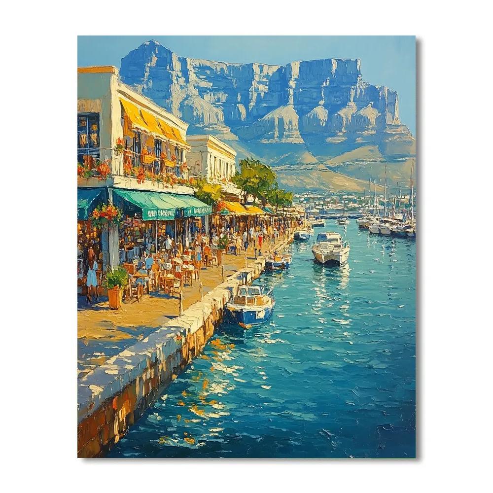 Oceanfront Promenade At V And A Waterfront Cape Town South Africa DIY paint by numbers