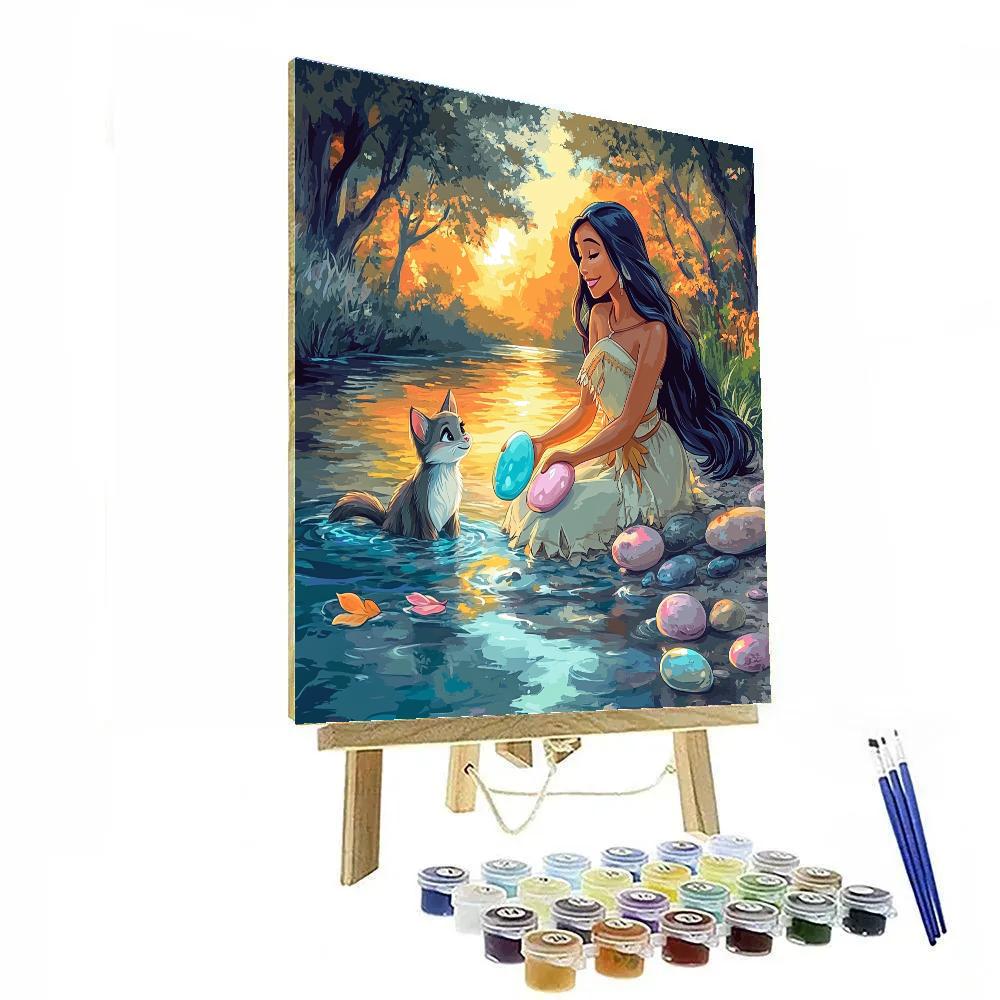 Pocahontas And Meeko Riverstone Colors paint by number