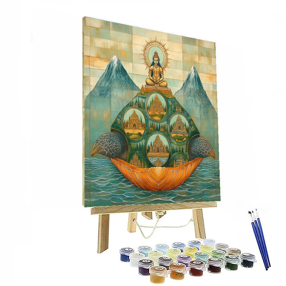 Kurma Avatar Bearing The Mountain Mandala DIY paint by numbers