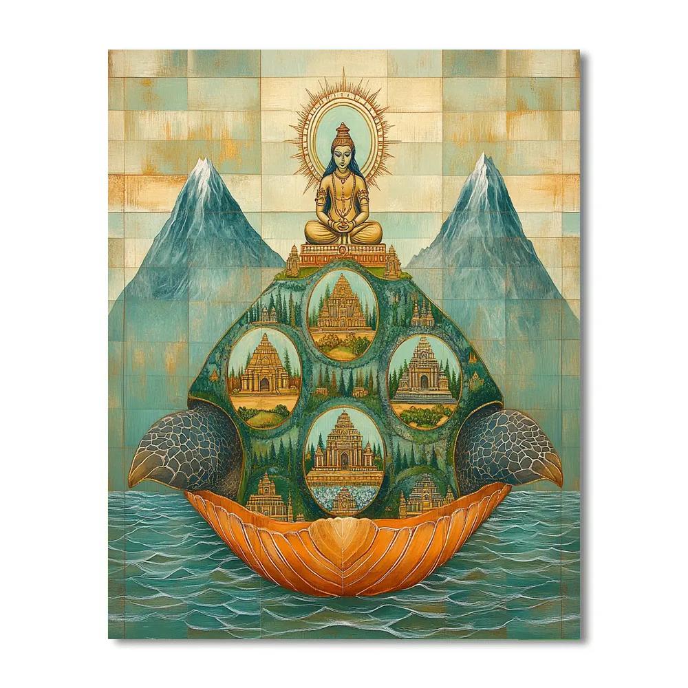 Kurma Avatar Bearing The Mountain Mandala DIY paint by numbers