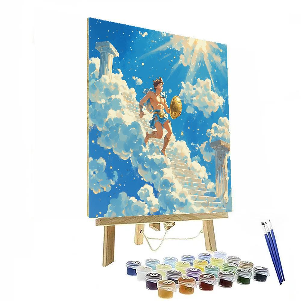 Hercules Training Cloud Stairway DIY paint by numbers