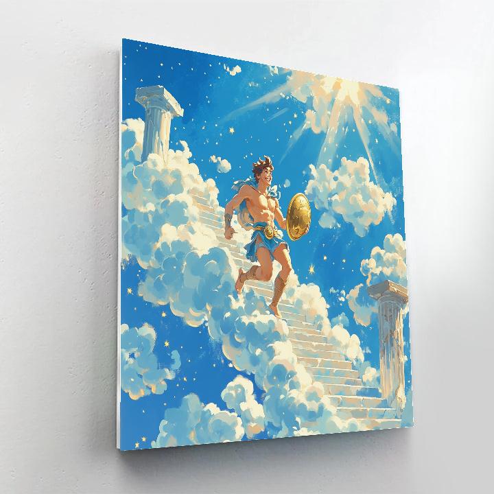 Hercules Training Cloud Stairway DIY paint by numbers