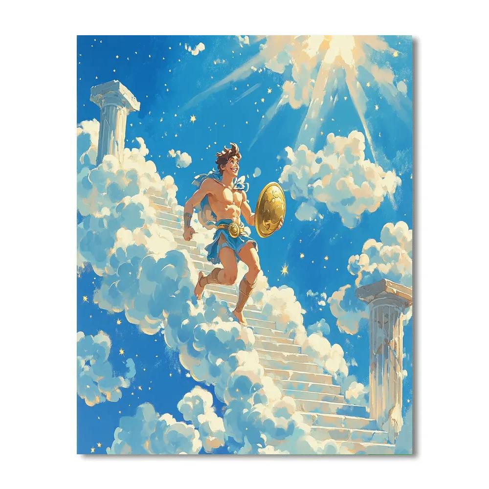 Hercules Training Cloud Stairway DIY paint by numbers