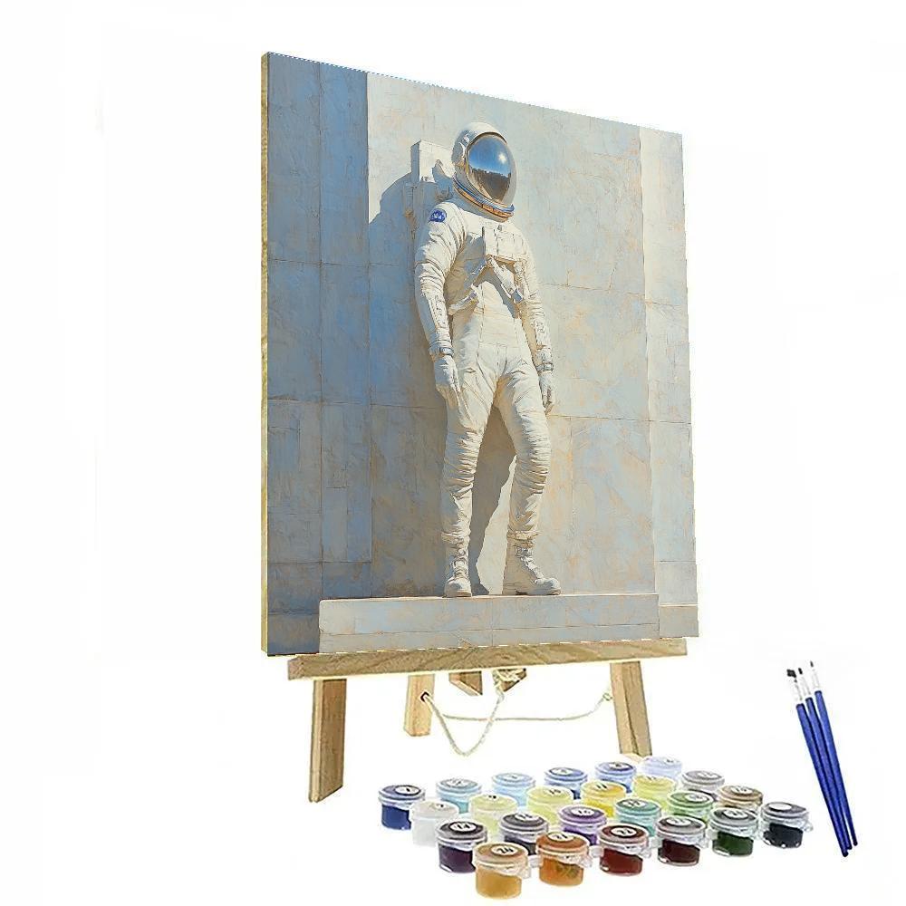 Michelangelo Inspired Marble Astronaut Study paint by color