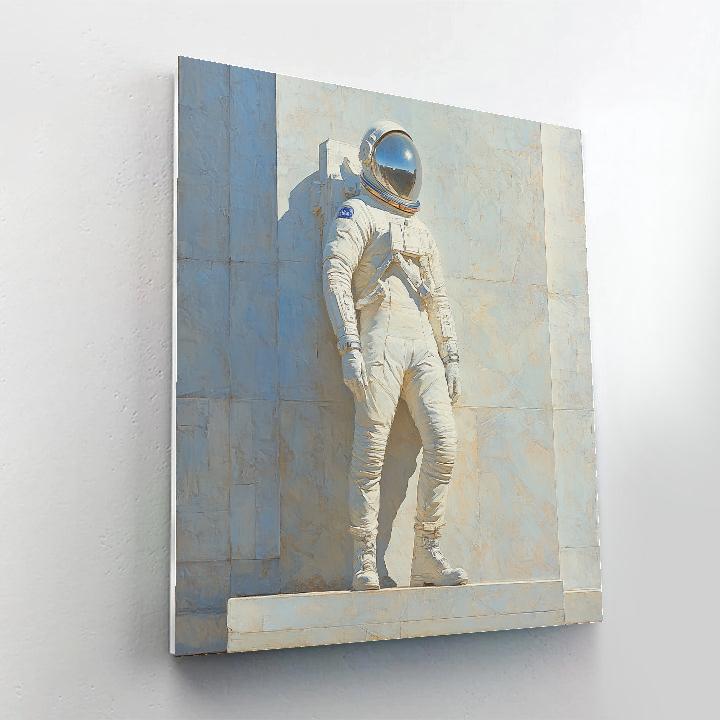 Michelangelo Inspired Marble Astronaut Study paint by color