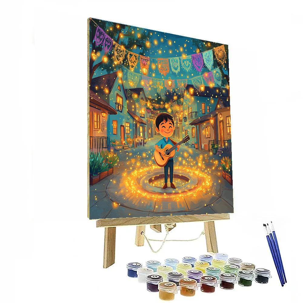 Miguel Rivera Music Plaza Firefly Night paint by color