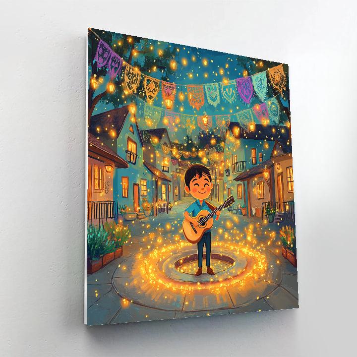 Miguel Rivera Music Plaza Firefly Night paint by color