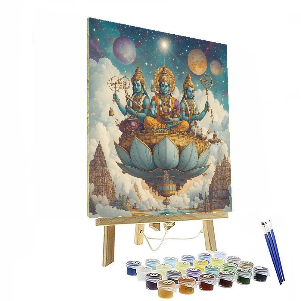 Brahma Lotus Airship Observatory paint by color