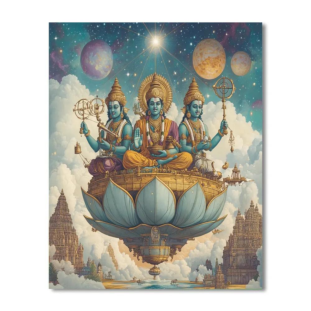 Brahma Lotus Airship Observatory paint by color