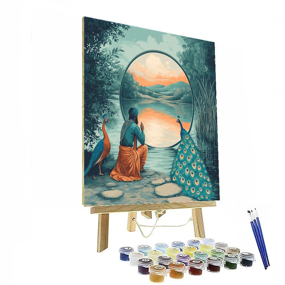 Krishna And The Mirror River Portal Number painting