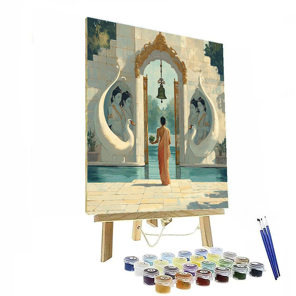 Brahma And The Swan Gate Of Silence paint by color