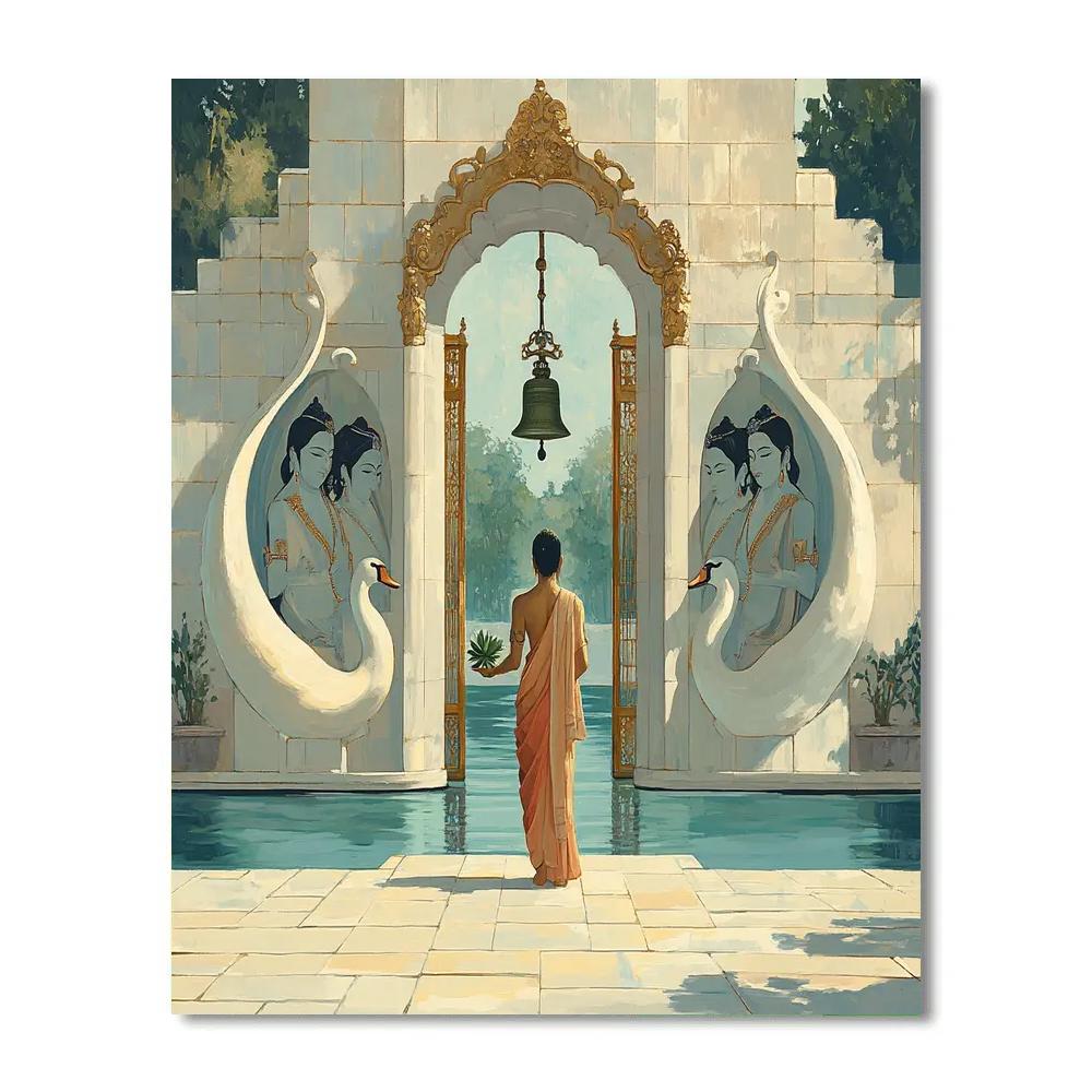 Brahma And The Swan Gate Of Silence paint by color