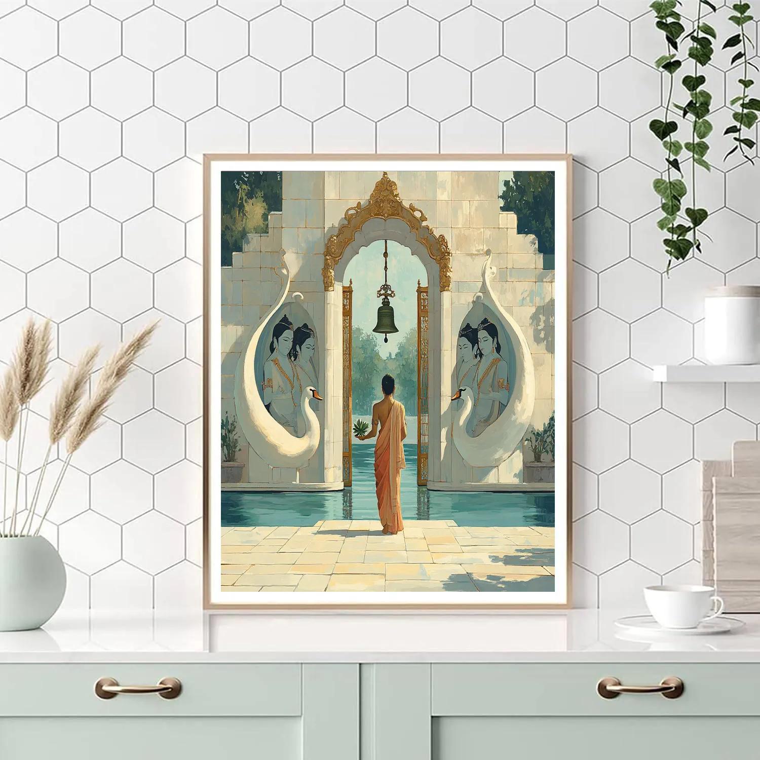 Brahma And The Swan Gate Of Silence paint by color