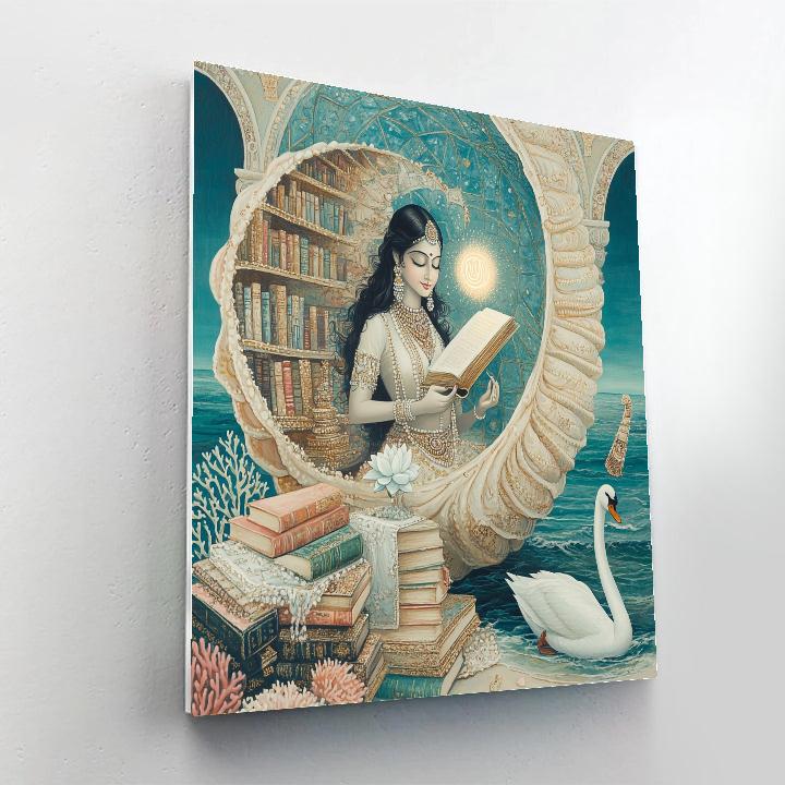Saraswati In The Prism Shell Library Painting by numbers kit