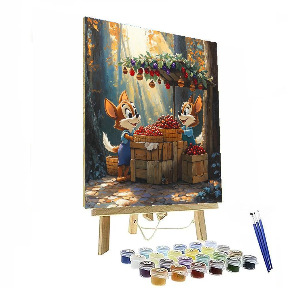 Chip And Dale Acorn Market Mischief Paint by numbers kits