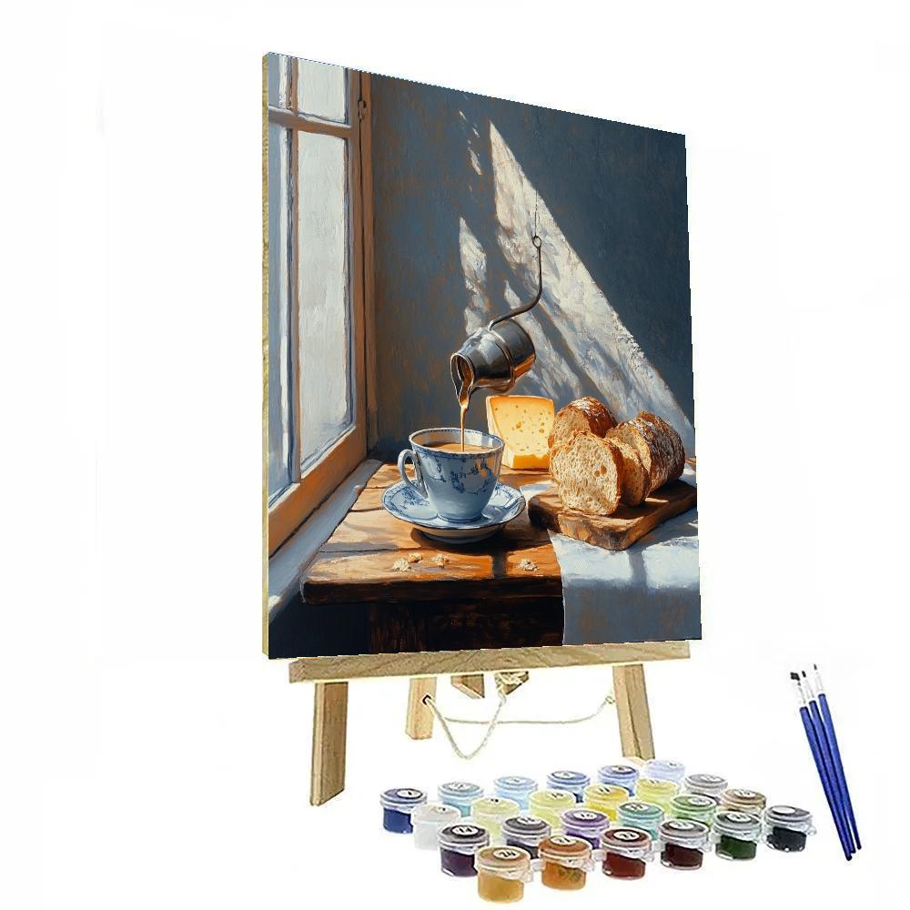 Vermeer Inspired Morning Coffee By Window Number painting