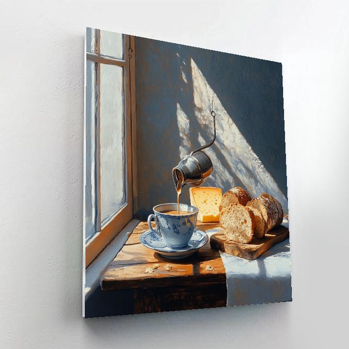 Vermeer Inspired Morning Coffee By Window Number painting