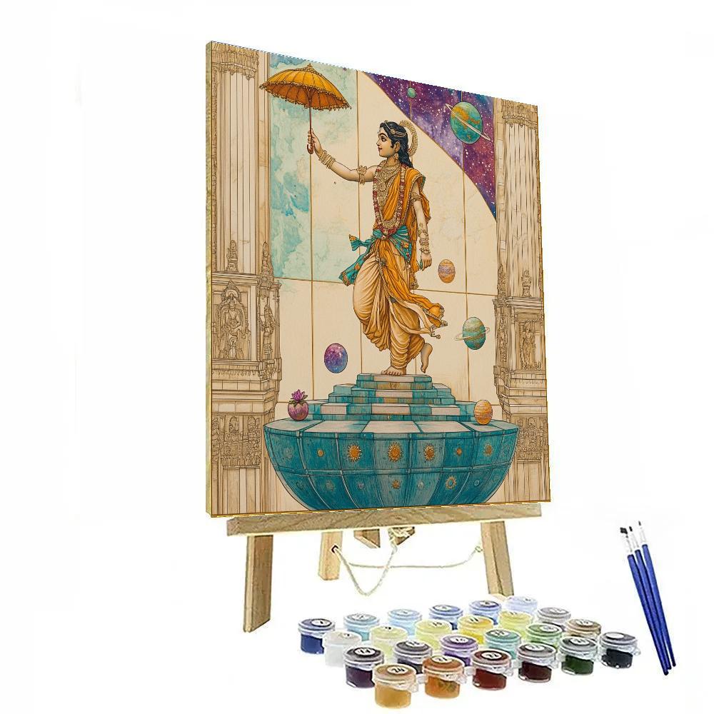 Vamana Measuring Worlds With Sacred Steps paint by color