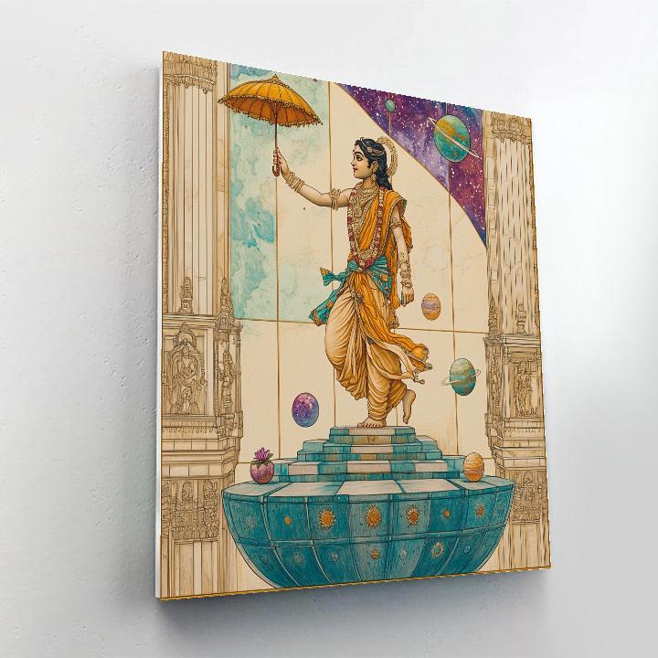 Vamana Measuring Worlds With Sacred Steps paint by color