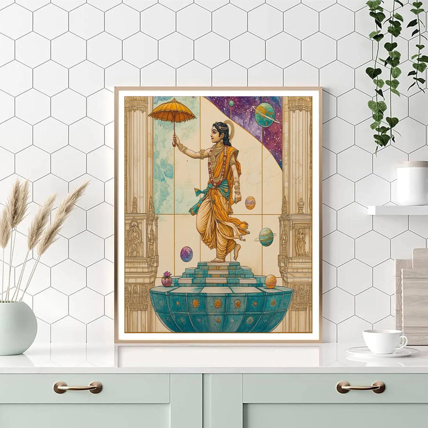 Vamana Measuring Worlds With Sacred Steps paint by color