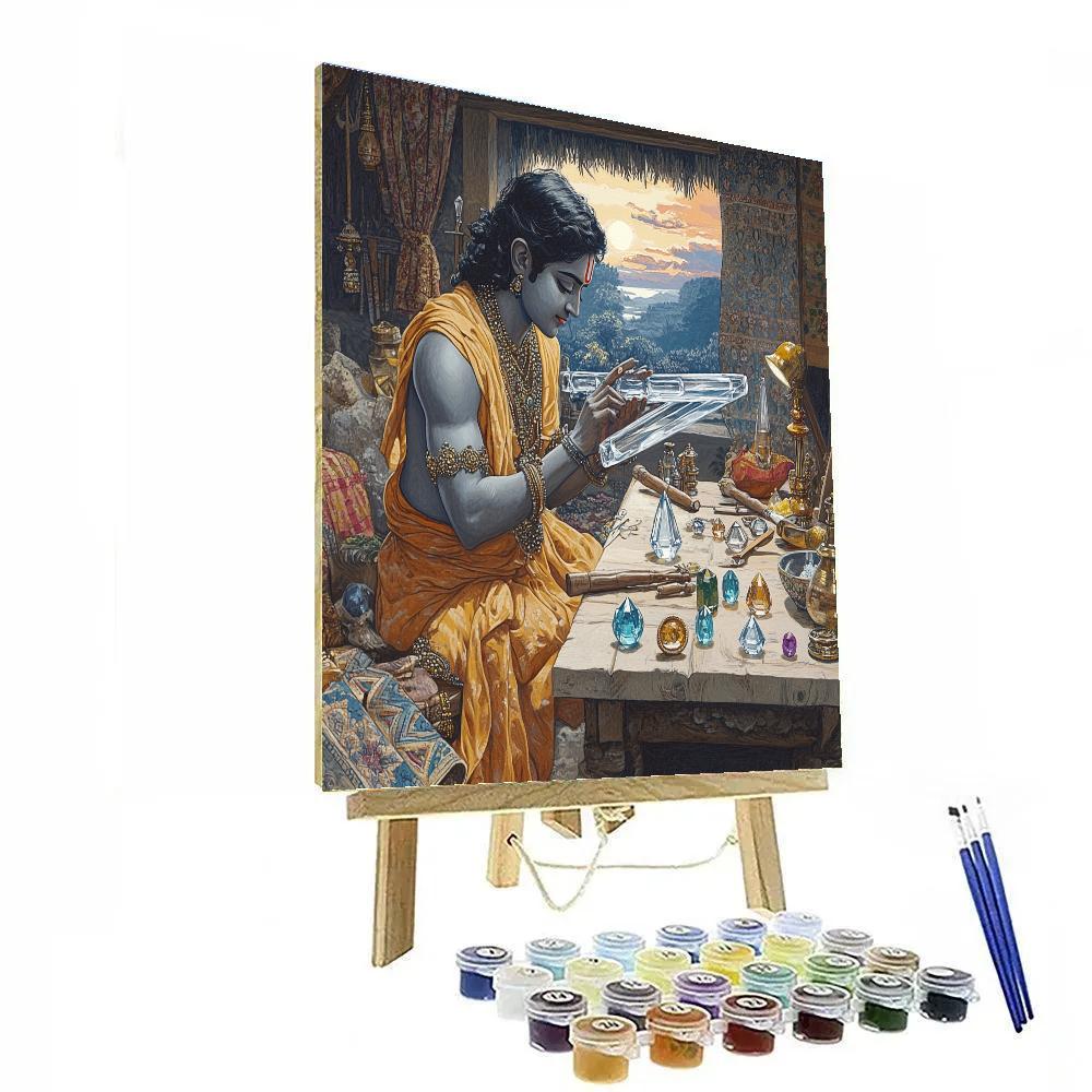 Krishna And The Crystal Flute Workshop paint by numbers