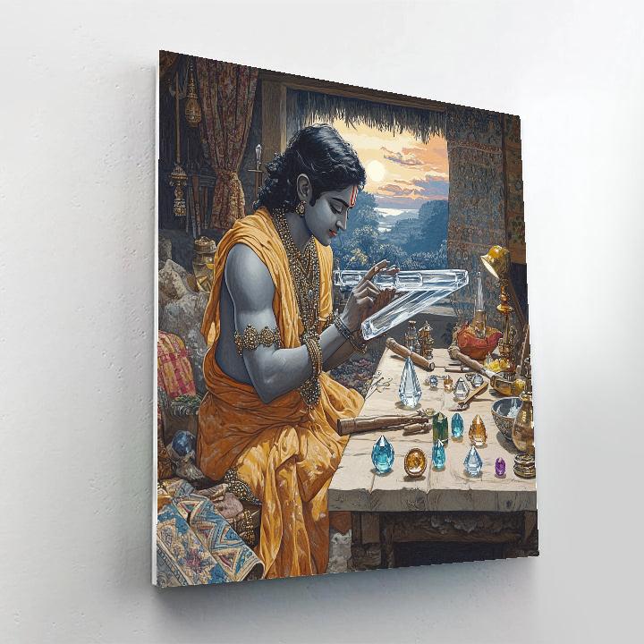 Krishna And The Crystal Flute Workshop paint by numbers