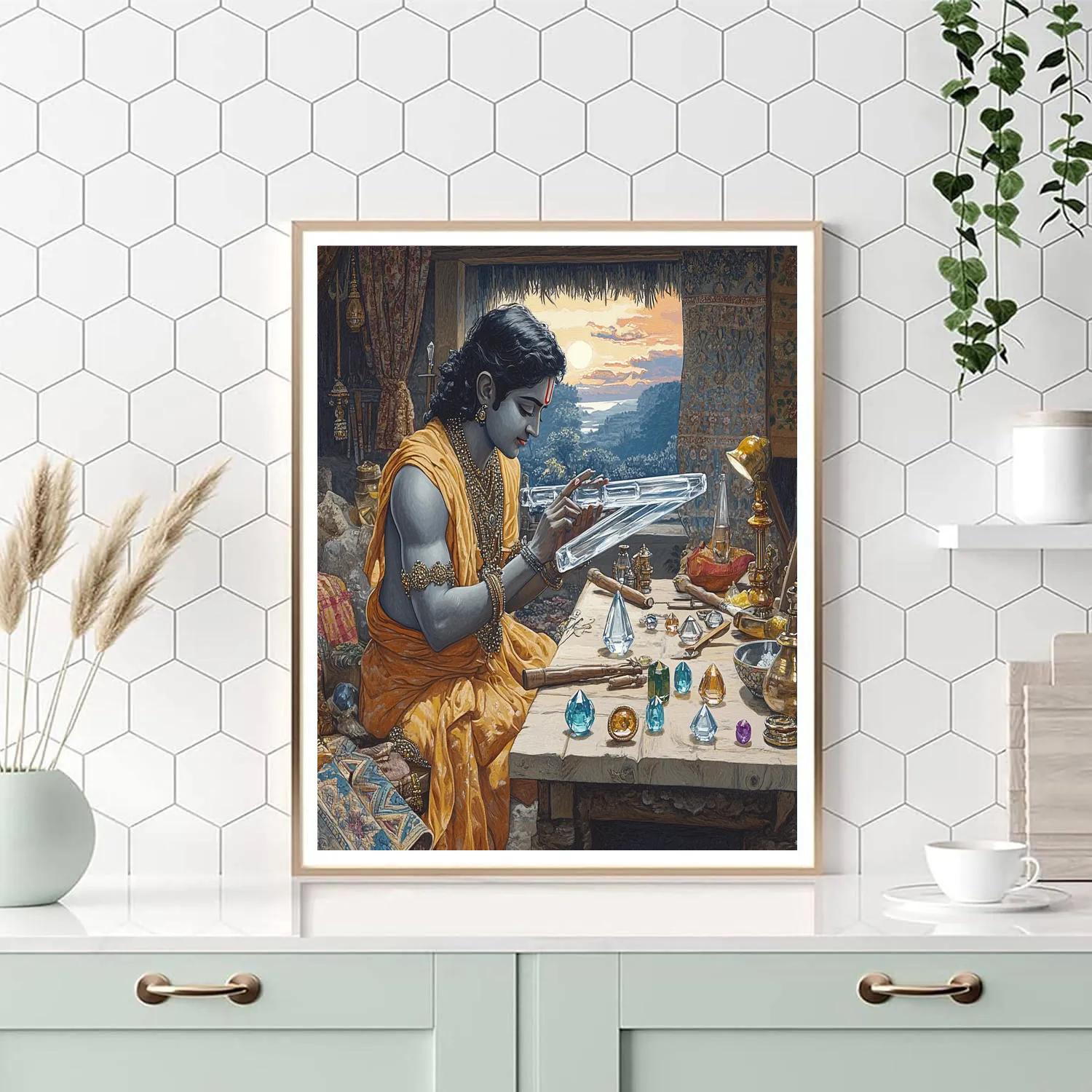 Krishna And The Crystal Flute Workshop paint by numbers