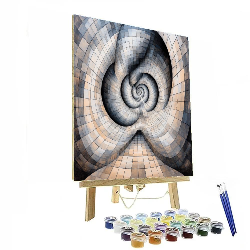 M.C. Escher Inspired Paradox Of Lunar Penrose Tides Paint by numbers kits