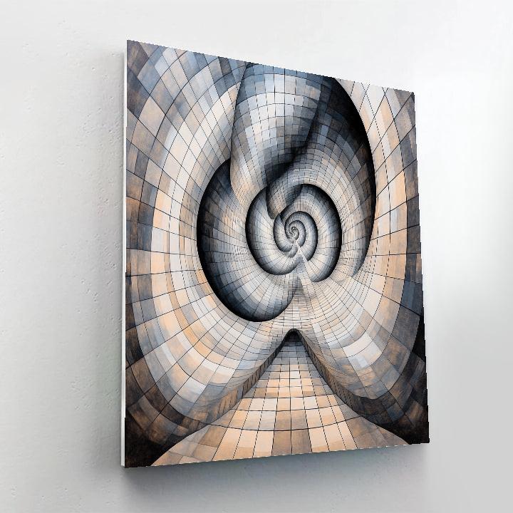 M.C. Escher Inspired Paradox Of Lunar Penrose Tides Paint by numbers kits