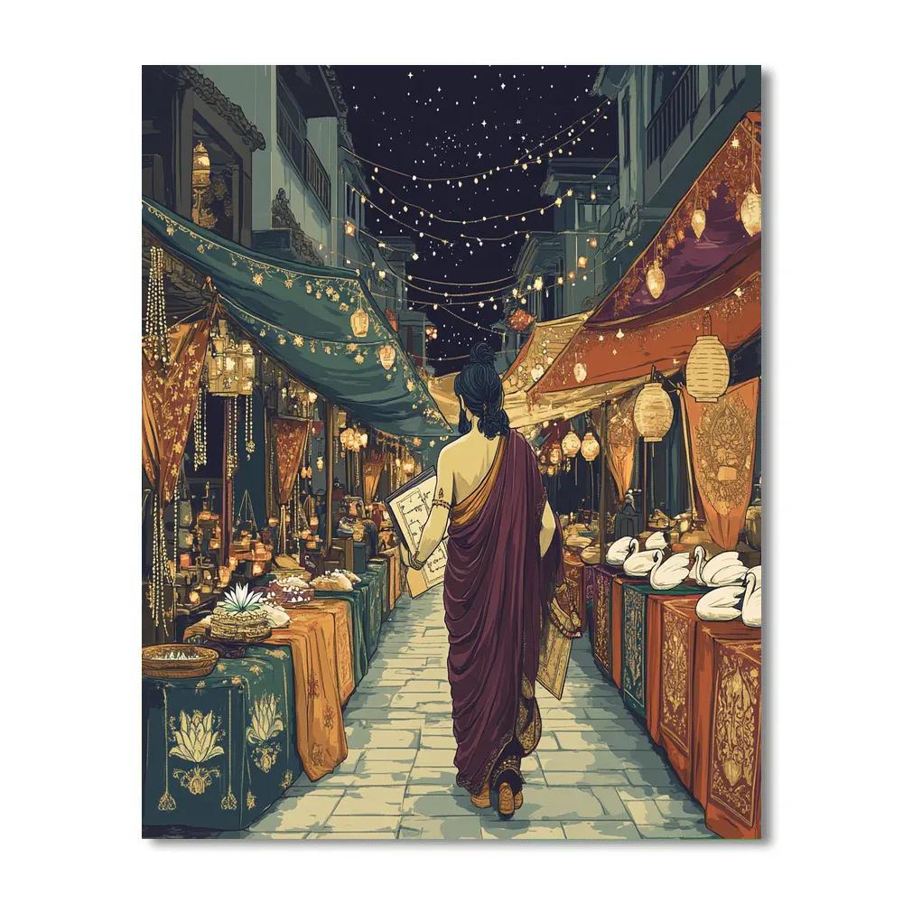 Brahma Night Market Of Sacred Ink DIY paint by numbers