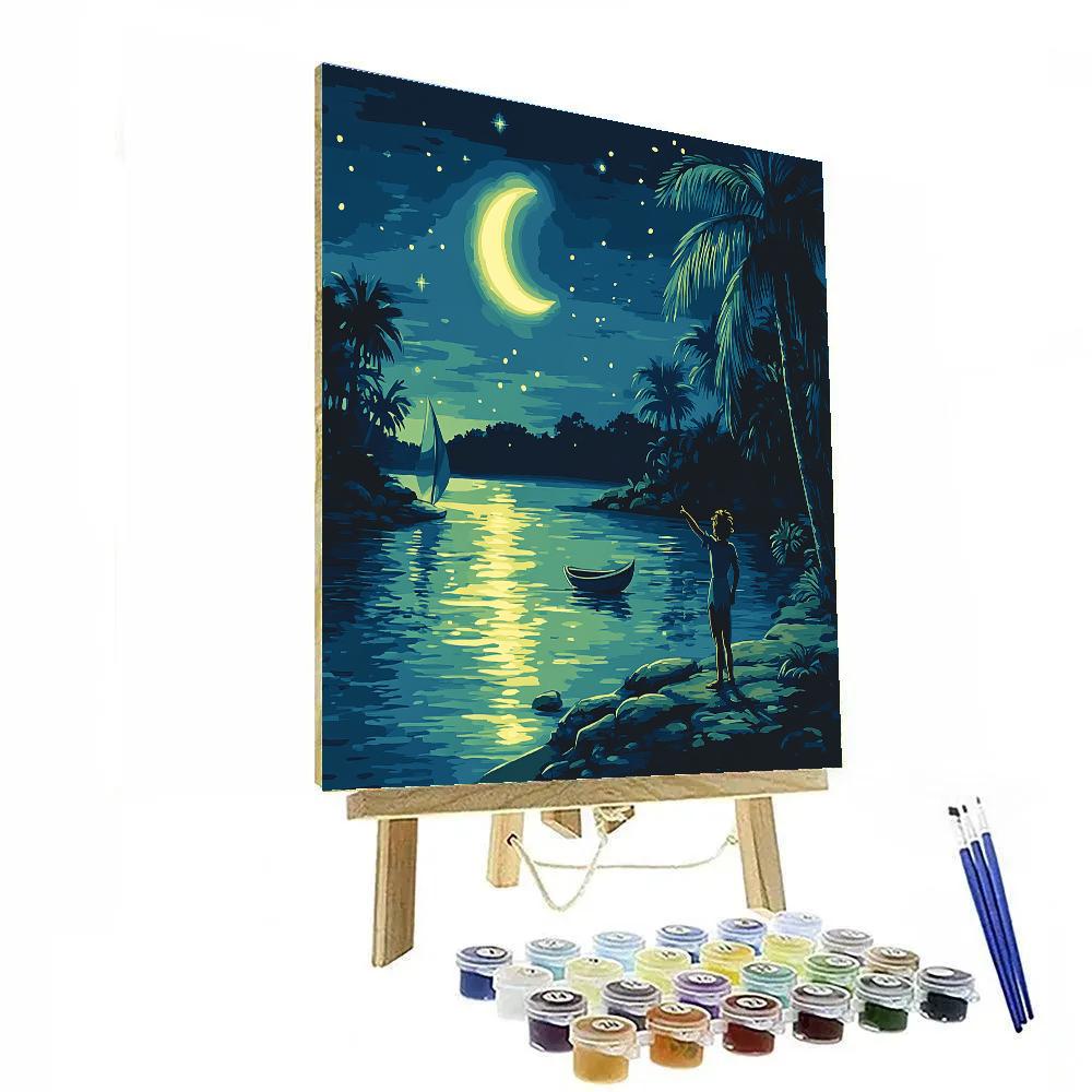Peter Pan Neverland Moonlit Lagoon Numbered painting kits