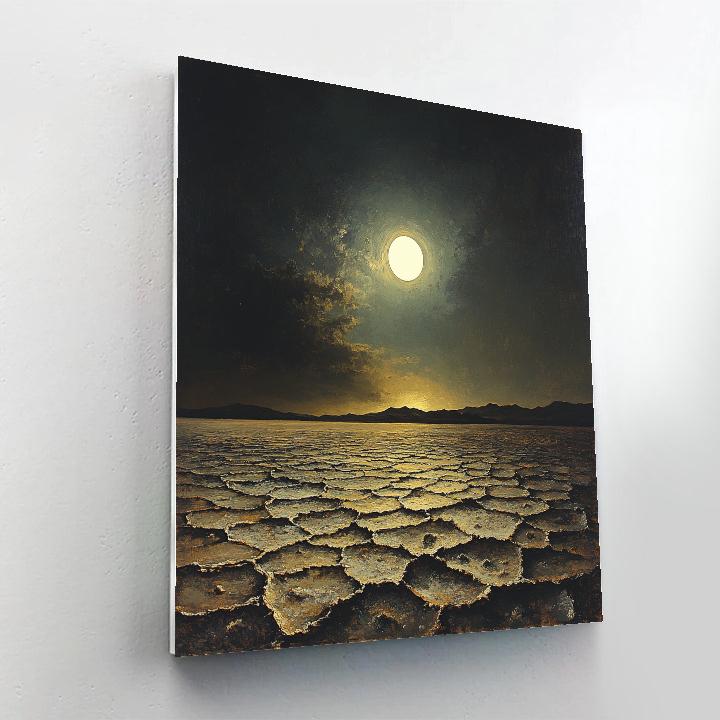 Francisco Goya Inspired Eclipse Over Salt Flats Number painting