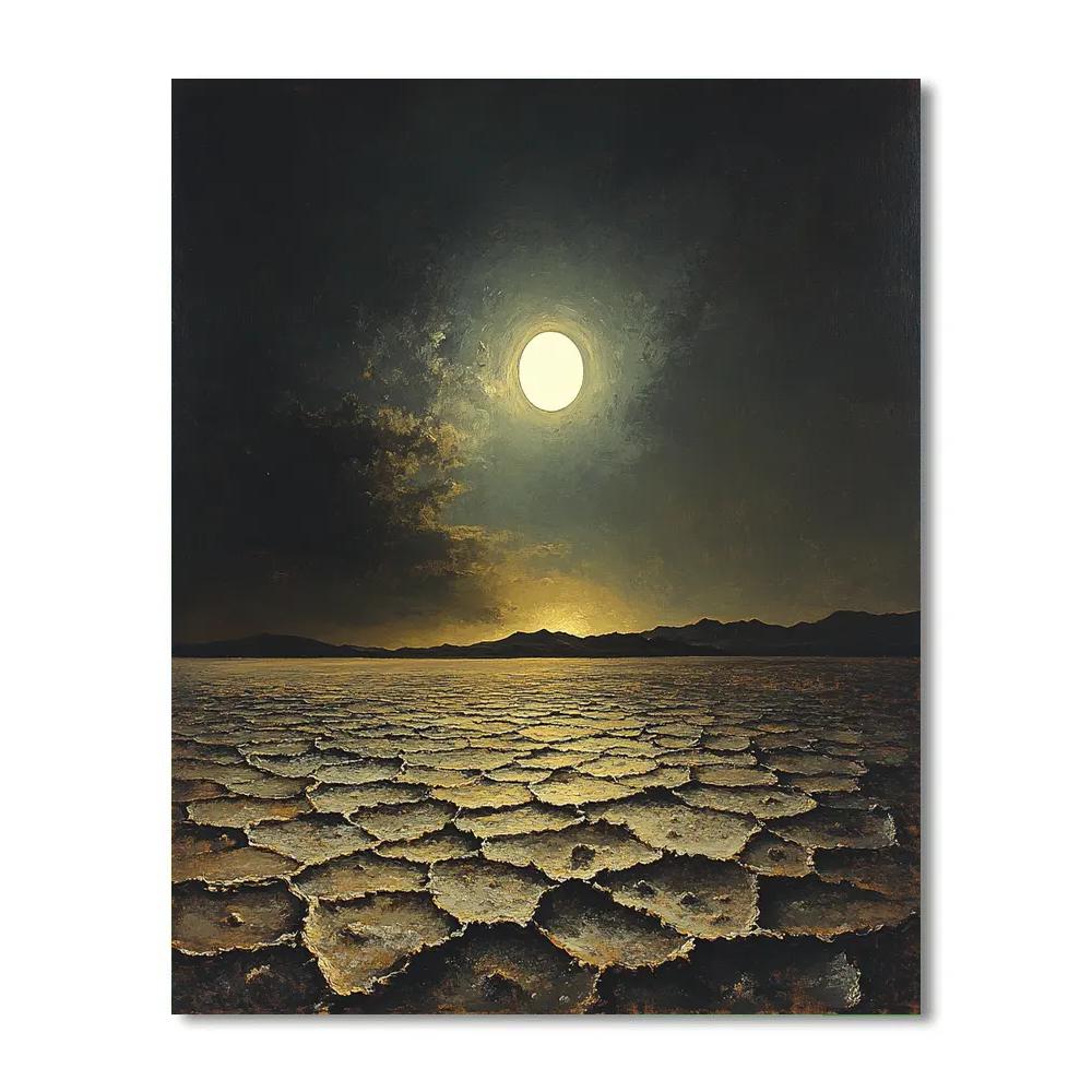 Francisco Goya Inspired Eclipse Over Salt Flats Number painting
