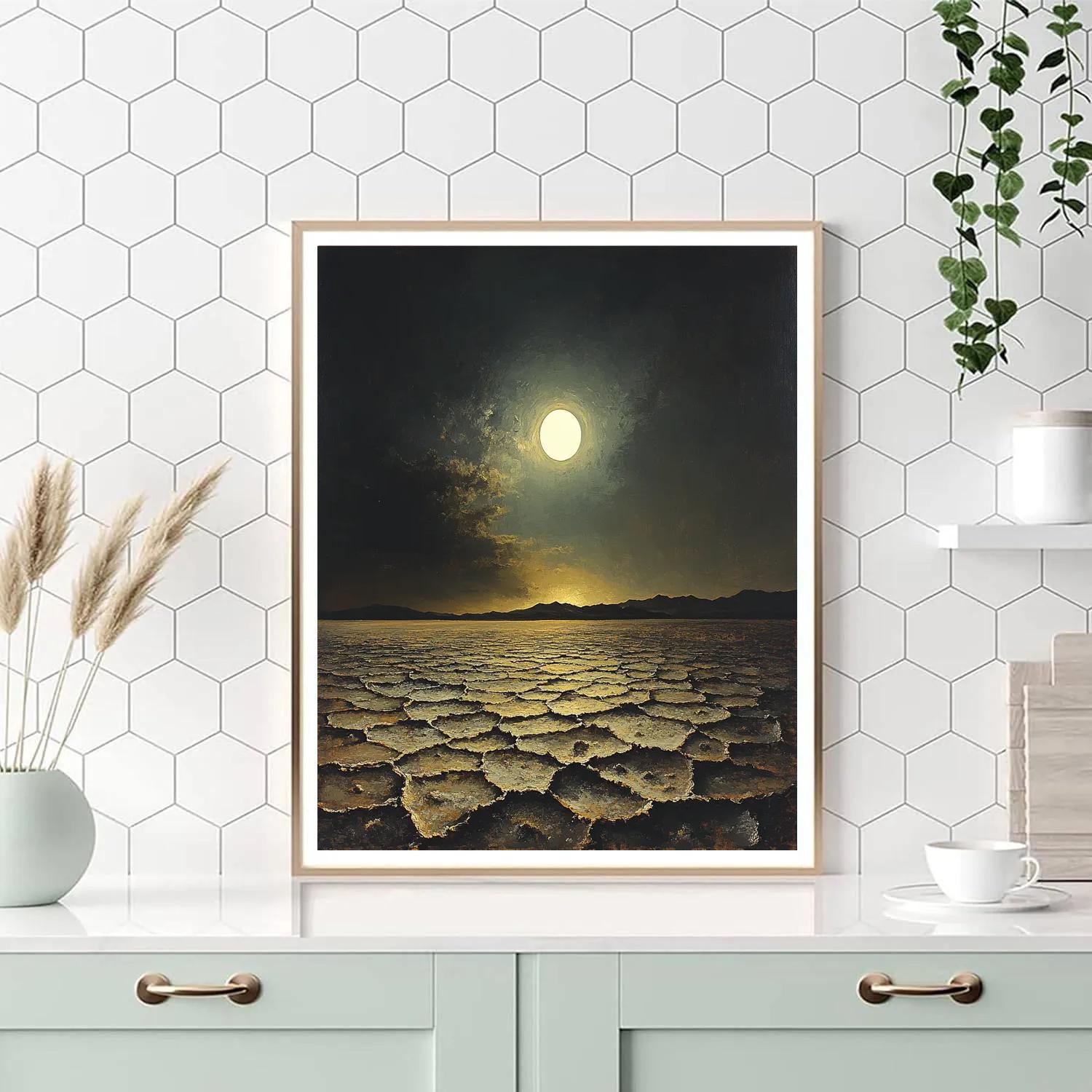 Francisco Goya Inspired Eclipse Over Salt Flats Number painting