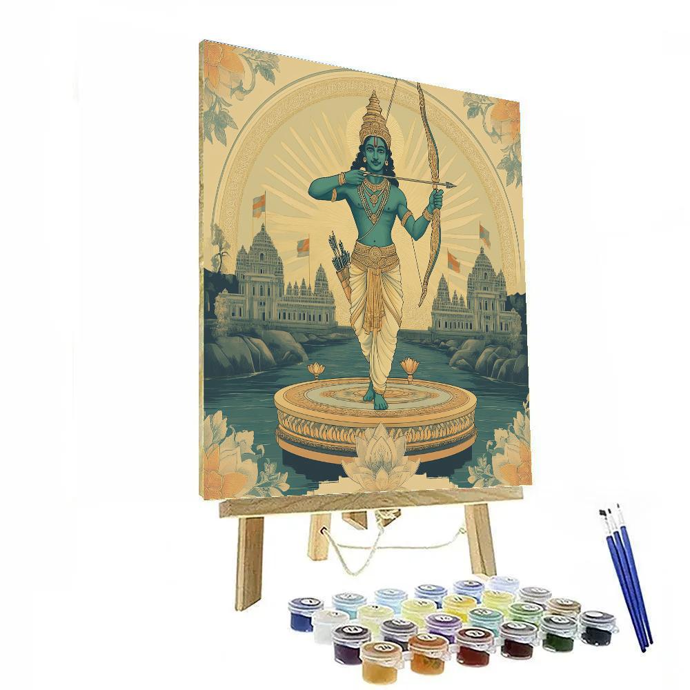 Rama Lotus Compass Of Dharma painting number kit