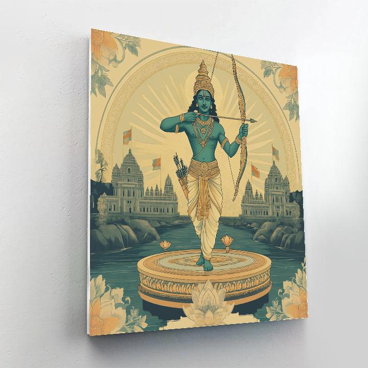 Rama Lotus Compass Of Dharma painting number kit