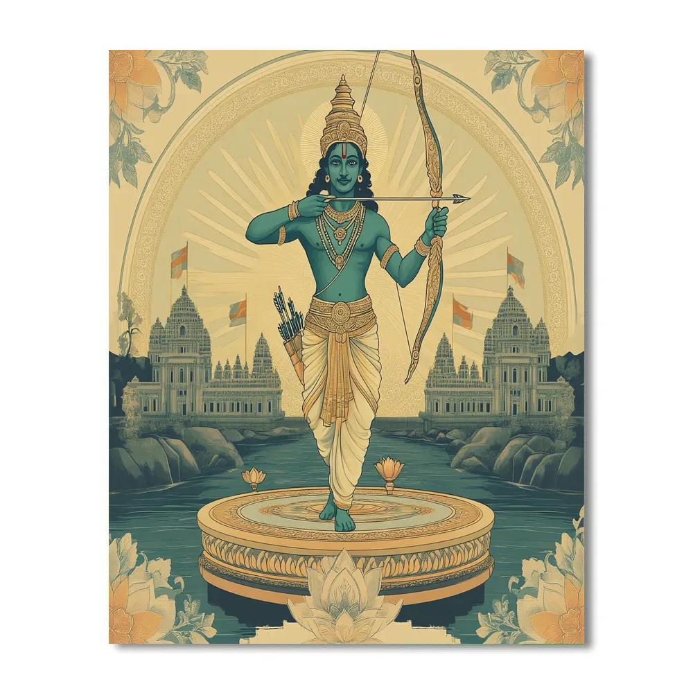 Rama Lotus Compass Of Dharma painting number kit