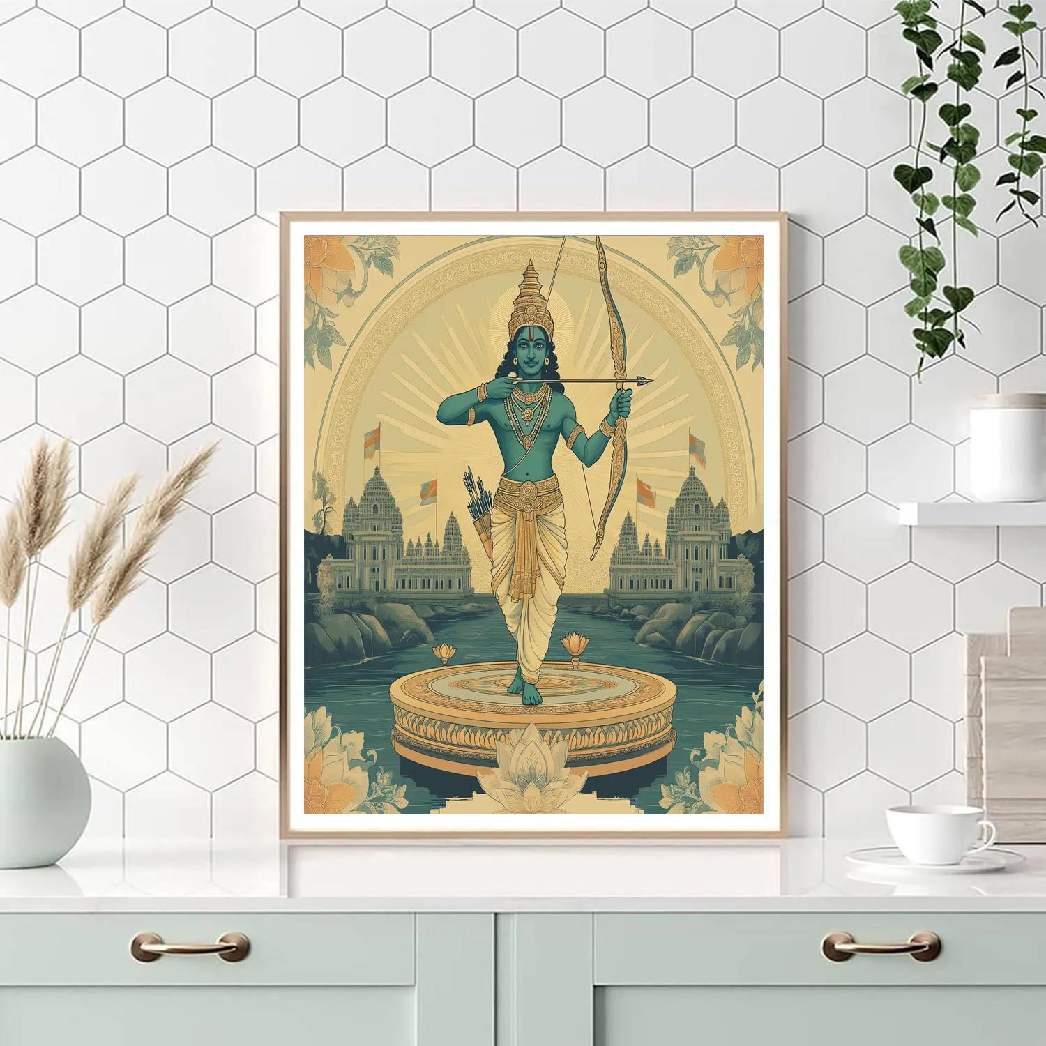 Rama Lotus Compass Of Dharma painting number kit