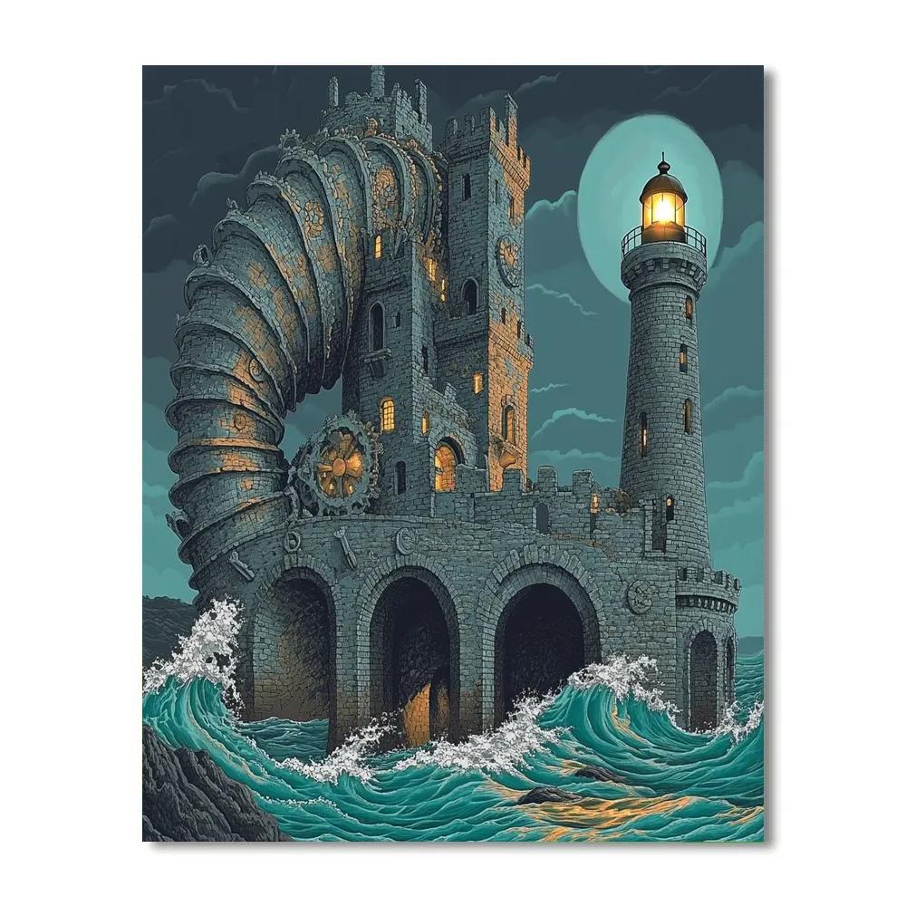 Tideclock Castle Sanctuary Paint by numbers art