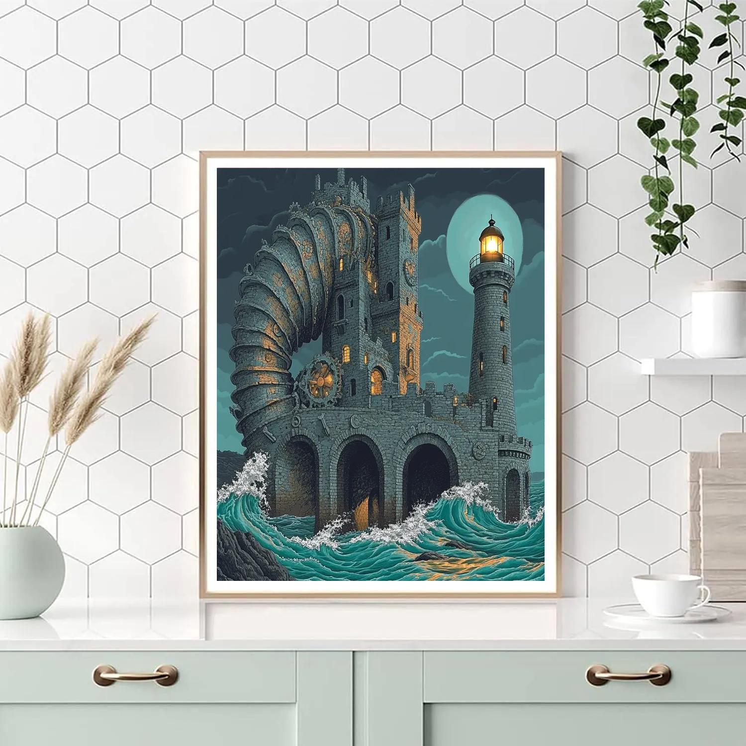 Tideclock Castle Sanctuary Paint by numbers art
