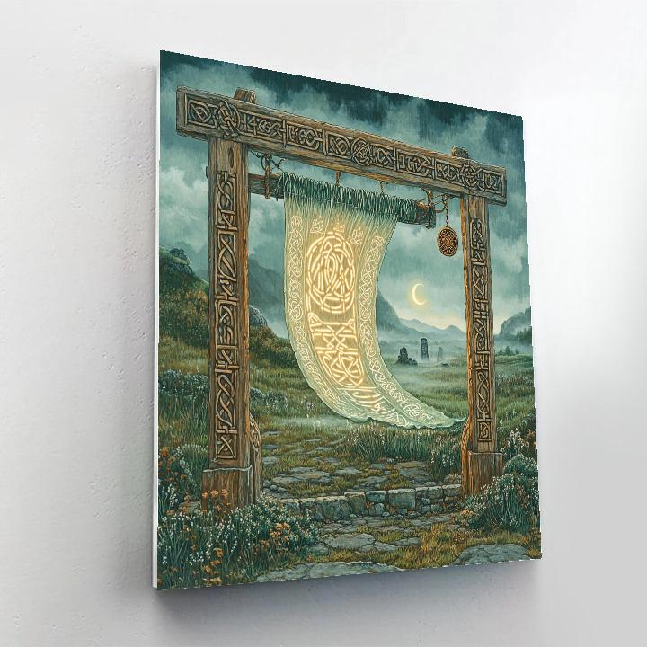 Ogham Script Loom In Celtic Twilight Numbered painting kits
