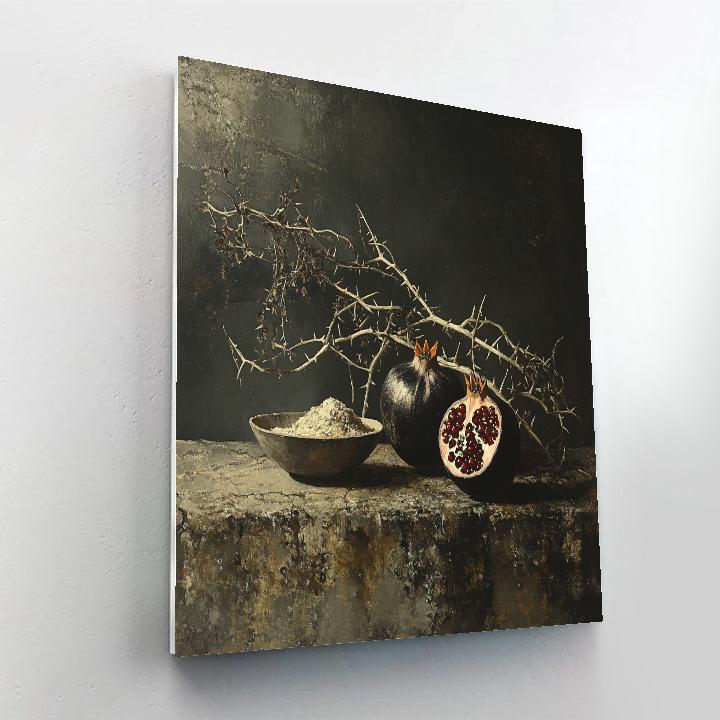 Francisco Goya Inspired Bleached Branches And Black Pomegranates Paint by numbers art