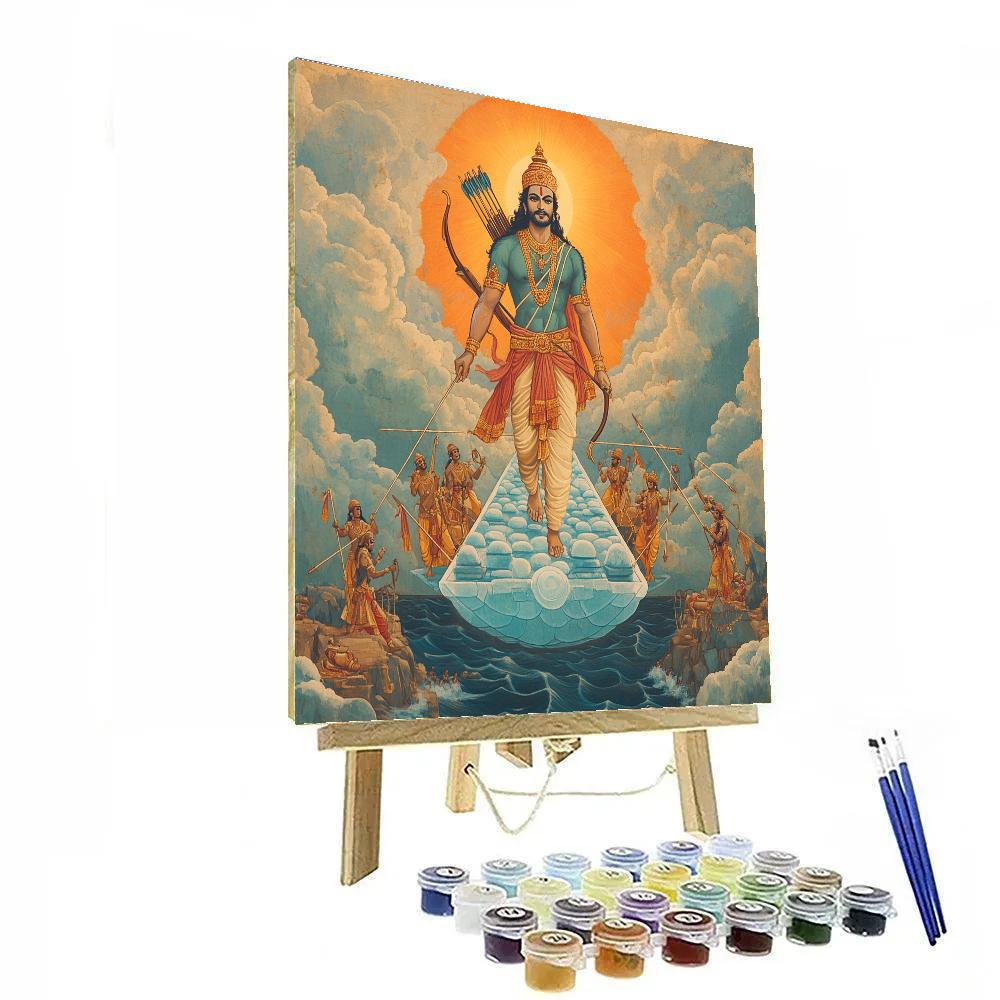 Skybridge Procession With Rama At Dawn painting number kit