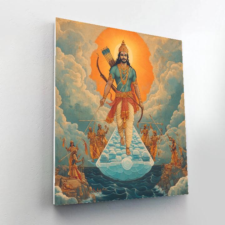 Skybridge Procession With Rama At Dawn painting number kit