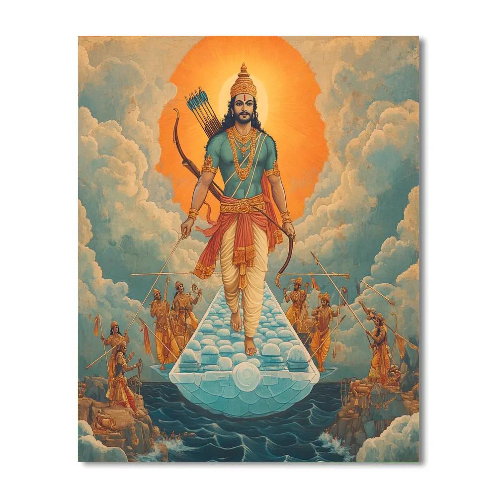 Skybridge Procession With Rama At Dawn painting number kit